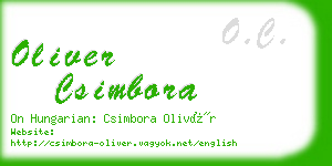 oliver csimbora business card